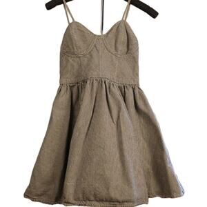 Arizona Jean Co Size Medium Mini Dress Striped Denim